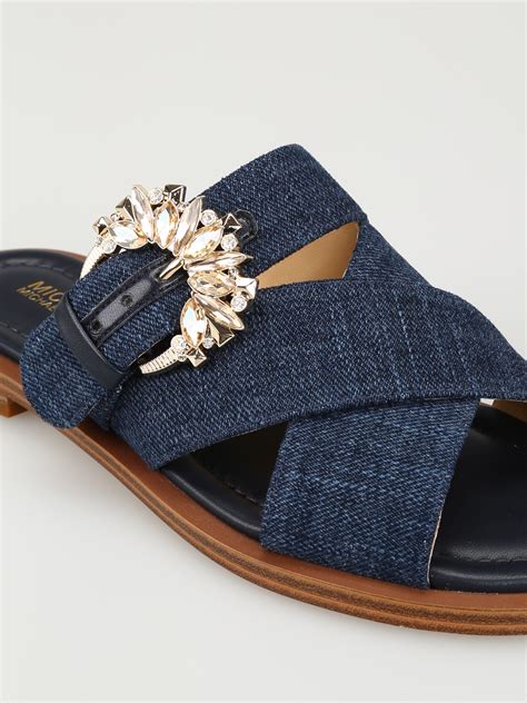 michael kors szandál|michael kors denim sandals.